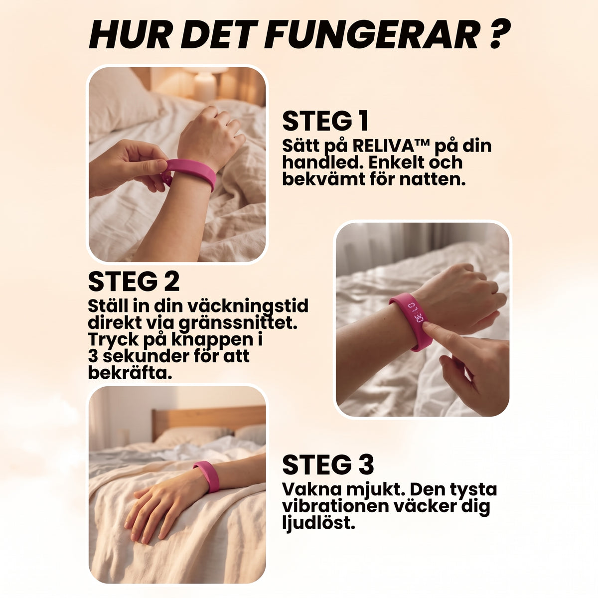 RELIVA™ - Den vibrerande väckarklockan för barn