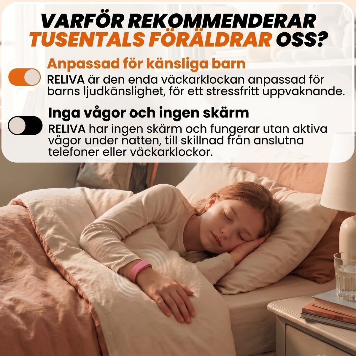 RELIVA™ - Den vibrerande väckarklockan för barn